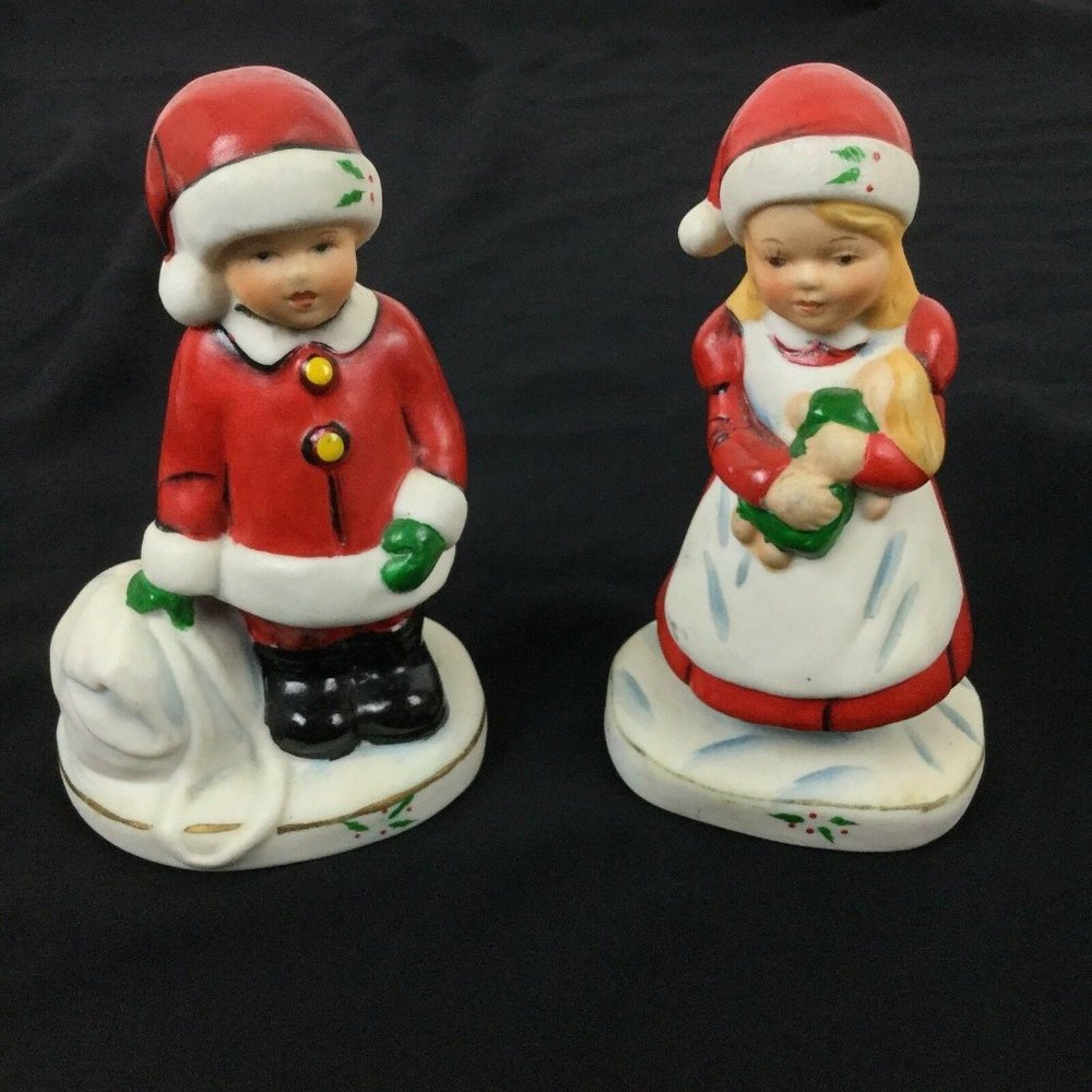 Enesco Imports Christmas Santa Boy With Packages &